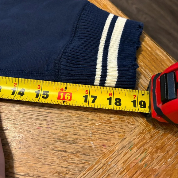 Mitchell & Ness Dallas Cowboys Size Medium full zip up Hoodie Blue Distressed - Picture 6 of 8